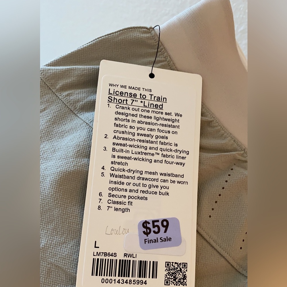 Lululemon license to train short - men L